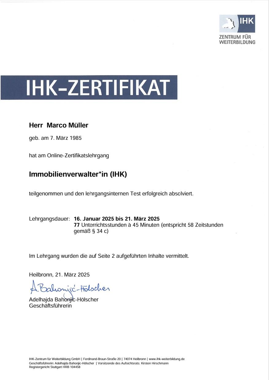 Immobilienverwalter (IHK)