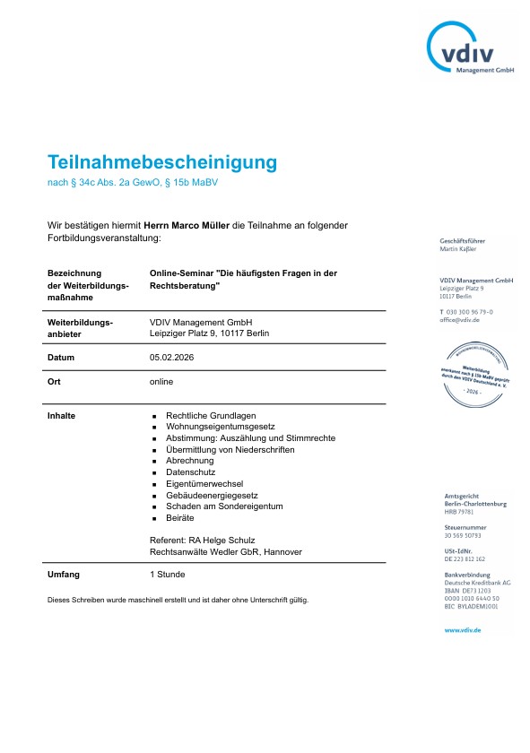 Online-Seminar - Die häufigsten Fragen in der Rechtsberatung